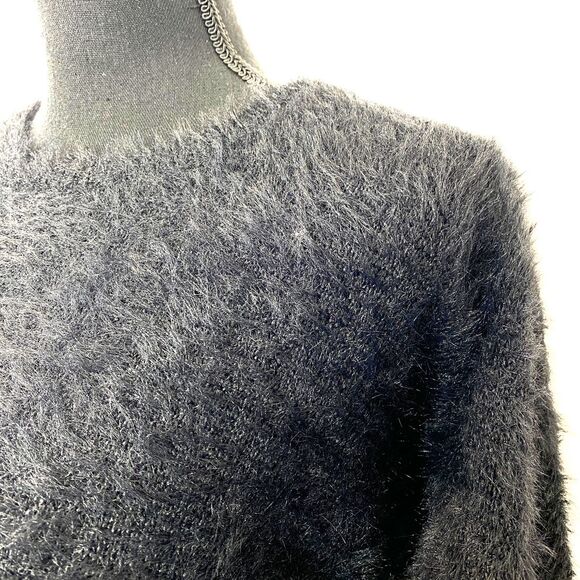 Anthropologie Knitted & Knotted Isola Black Textured Sweater‎ XL - Picture 4 of 8